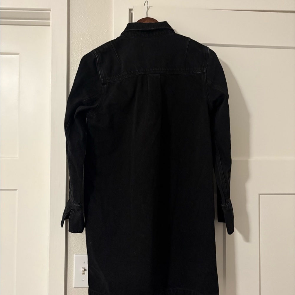 Madewell Denim Popover Mini Shirtdress Black Size Small NWT - Picture 3 of 5